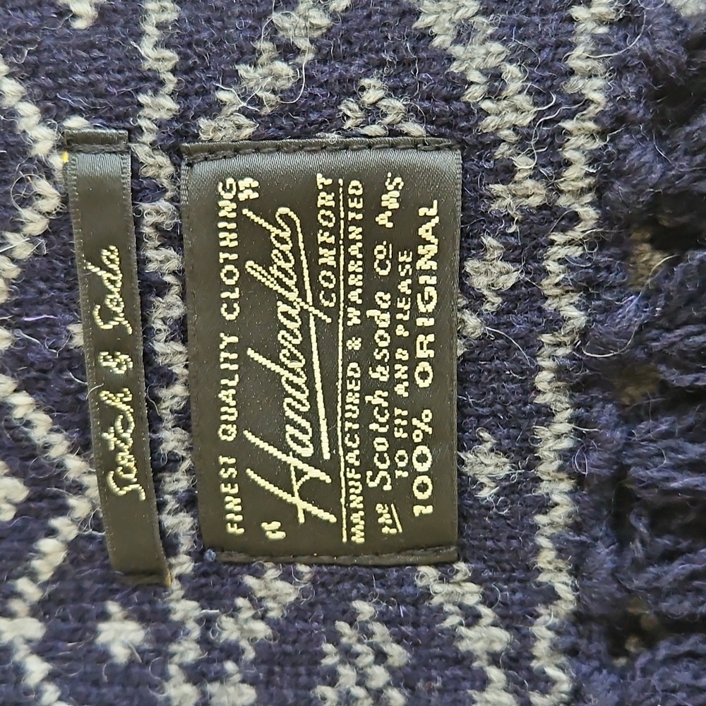 Vintage Scotch & Soda Wool Blend Reversible Scarf - Picture 2 of 7